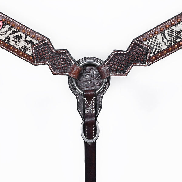 BER170-Western Leather Breast Collar