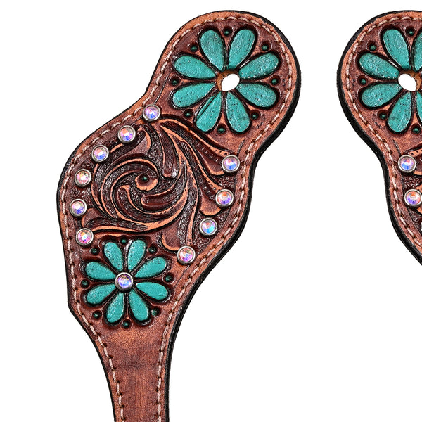 BER174-Western American Leather Spur Strap