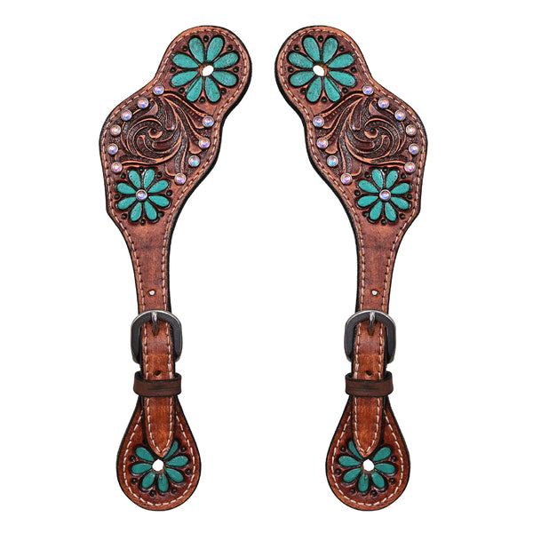 BER174-Western American Leather Spur Strap