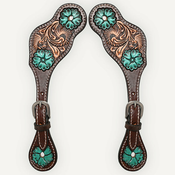 BER175-Western American Leather Spur Strap