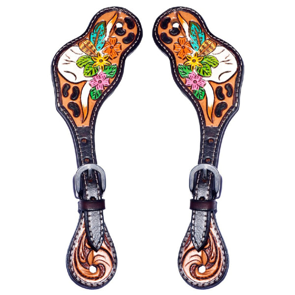 BER180-Western American Leather Spur Strap