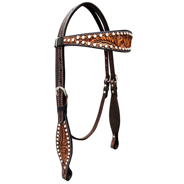 BER193-Western Leather Headstall