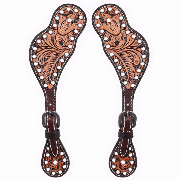 BER193-Western American Leather Spur Strap