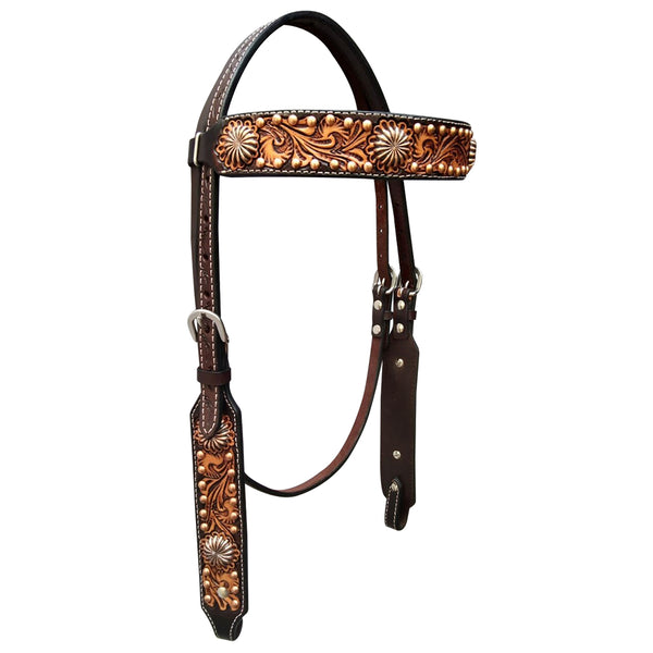 BER195-Western Leather Headstall