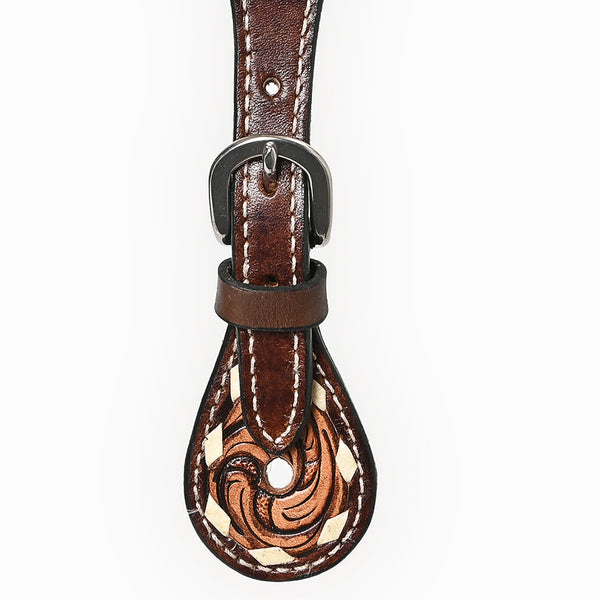 BER196-Western American Leather Spur Strap