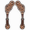BER196-Western American Leather Spur Strap