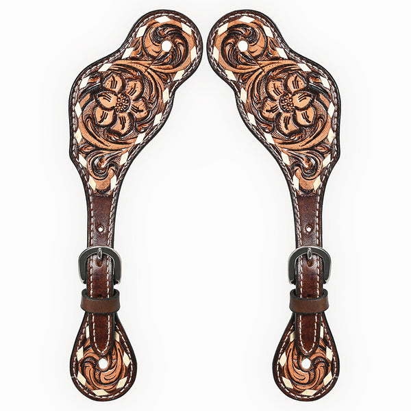BER196-Western American Leather Spur Strap