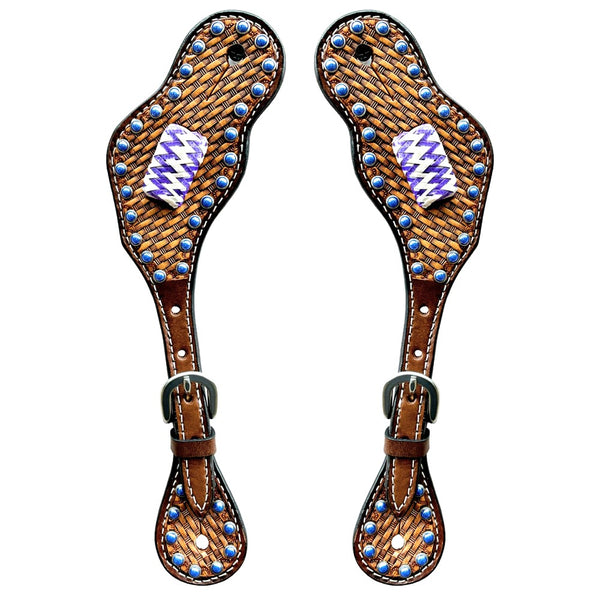 BER205-Western American Leather Spur Strap