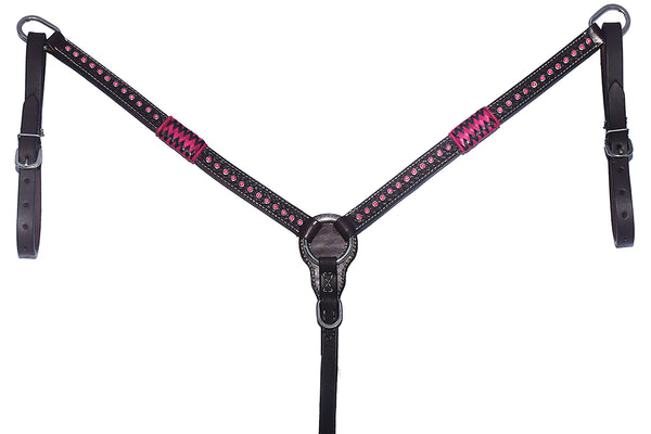 BER215-Western Leather Breast Collar