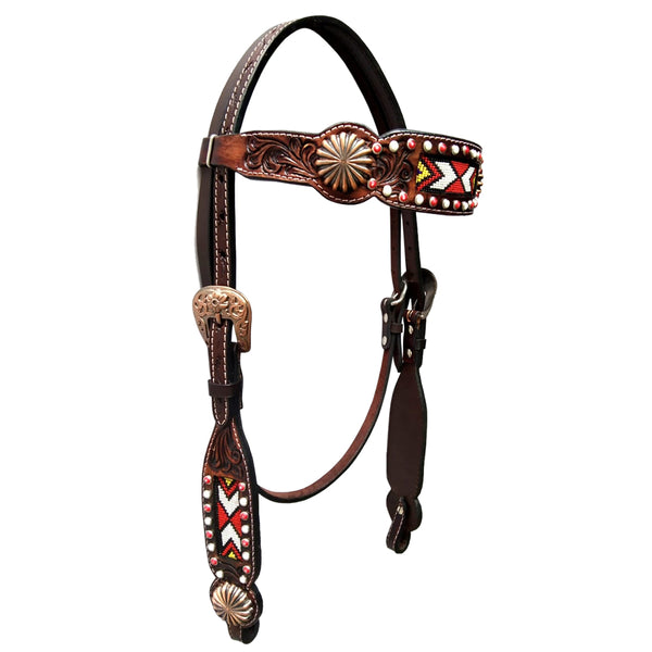 BER233-Western Leather Headstall