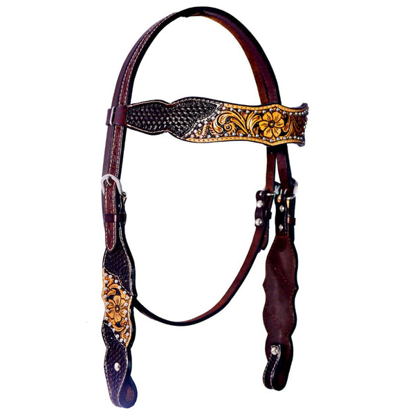 BER245-Western Leather Headstall