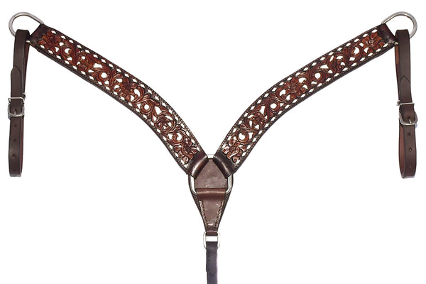 BER246-Western Leather Breast Collar