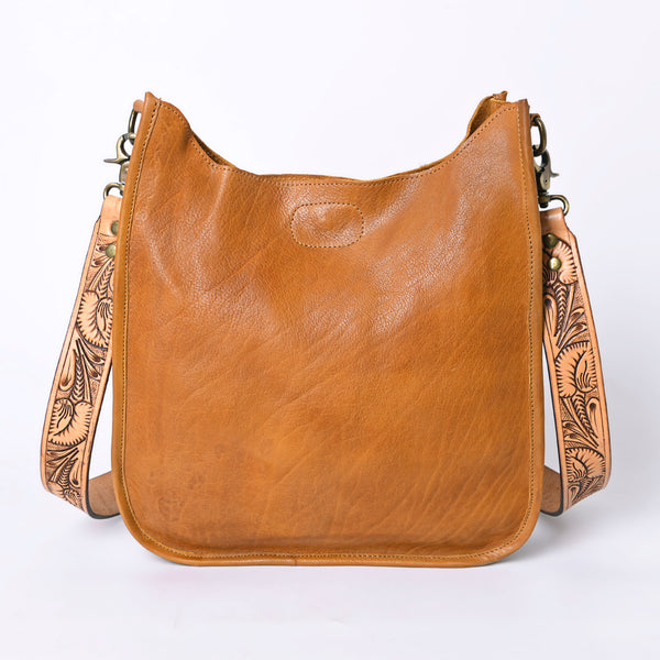ADBGM245 Leather Crossbody Bag - Western Hand-Tooled Strap Purse