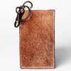 ADCCZ101 Genuine Cowhide Leather Keychain Cardholder Wallet - Snap Closure