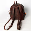 LC-ADBGZ214D Red & Turquoise Aztec Wool Leather Backpack - Handcrafted Western Daypack