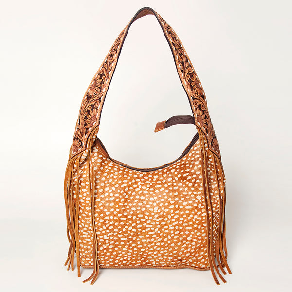 ADBGA242 American Darling Hair-On Cowhide Hobo Bag Hand Tooled Genuine Leather