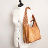 ADBGA242 American Darling Hair-On Cowhide Hobo Bag Hand Tooled Genuine Leather