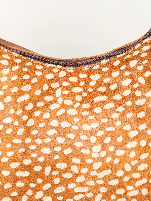 ADBGA242 American Darling Hair-On Cowhide Hobo Bag Hand Tooled Genuine Leather
