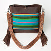 ADBG624 American Darling Hand Tooled Floral & Saddle Blanket Western Messenger Bag