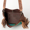 ADBG624 American Darling Hand Tooled Floral & Saddle Blanket Western Messenger Bag