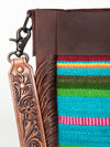 ADBG624 American Darling Hand Tooled Floral & Saddle Blanket Western Messenger Bag