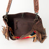 ADBG624 American Darling Hand Tooled Floral & Saddle Blanket Western Messenger Bag