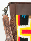 ADBG624 American Darling Hand Tooled Floral & Saddle Blanket Western Messenger Bag