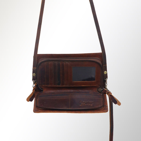 ADBGM169 Hand-Painted Leather Crossbody Purse - Multiple Western Scene