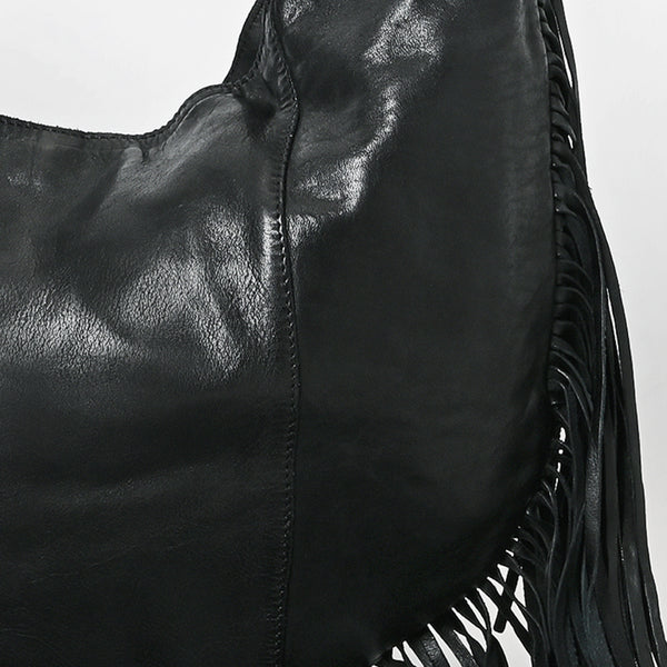 SWC127 Signature Side-Fringe Hobo Bag