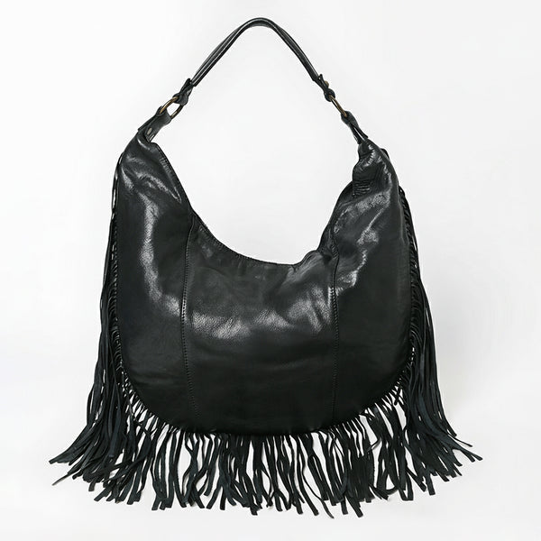 SWC127 Signature Side-Fringe Hobo Bag