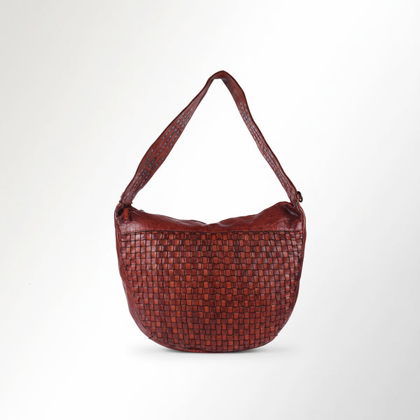 SWC129 Modern Weave-Pattern Shoulder Bag