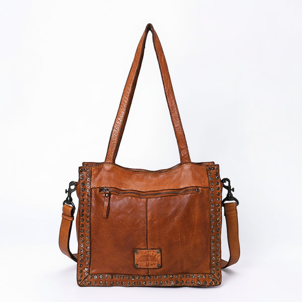 SWC133 Signature Rivet-Trim Tote Bag