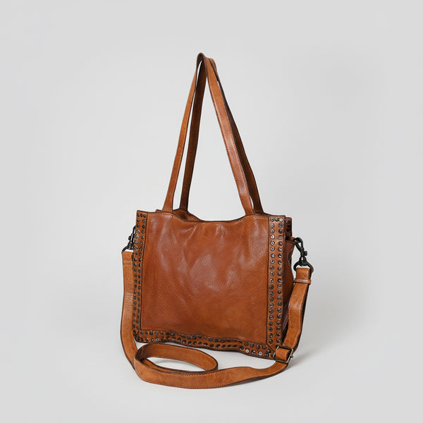 SWC133 Signature Rivet-Trim Tote Bag