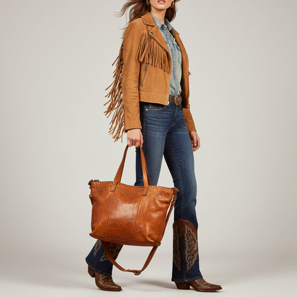 SWC135 The Meridian Studded Carryall Tote Bag
