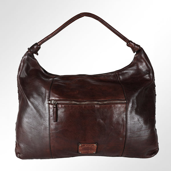 SWC141 Artisan Woven Leather Hobo Bag