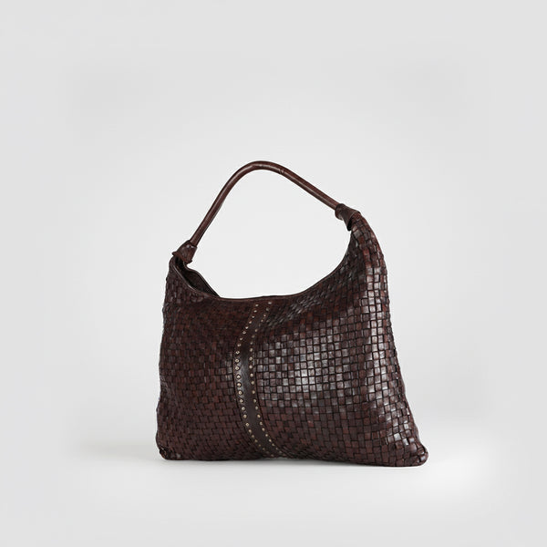 SWC141 Artisan Woven Leather Hobo Bag