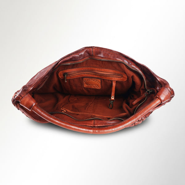 SWC141 Artisan Woven Leather Hobo Bag