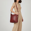 SWC142 Signature Riveted Leather Shoulder Bag