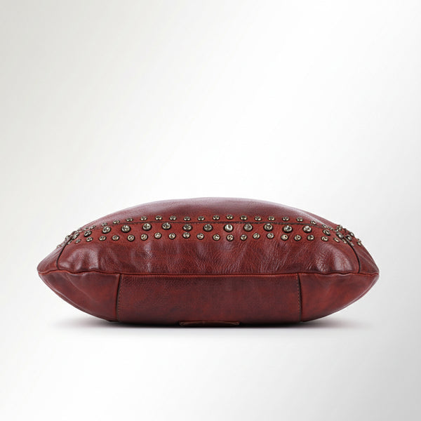 SWC142 Signature Riveted Leather Hobo