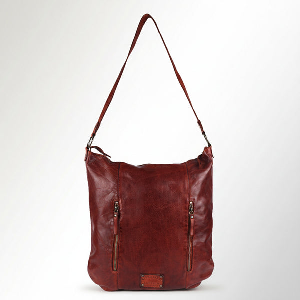 SWC142 Signature Riveted Leather Shoulder Bag
