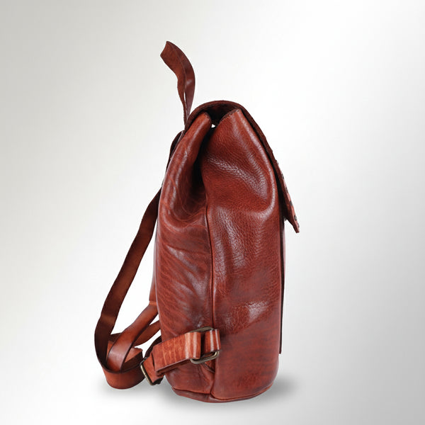 SWC145 Signature Riveted Leather Backpack