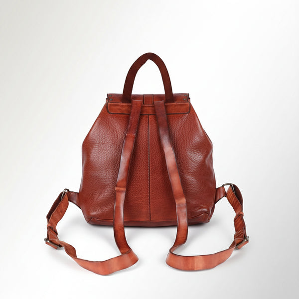 SWC145 Signature Riveted Leather Backpack