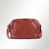 SWC148 Classic Leather Woven Crossbody