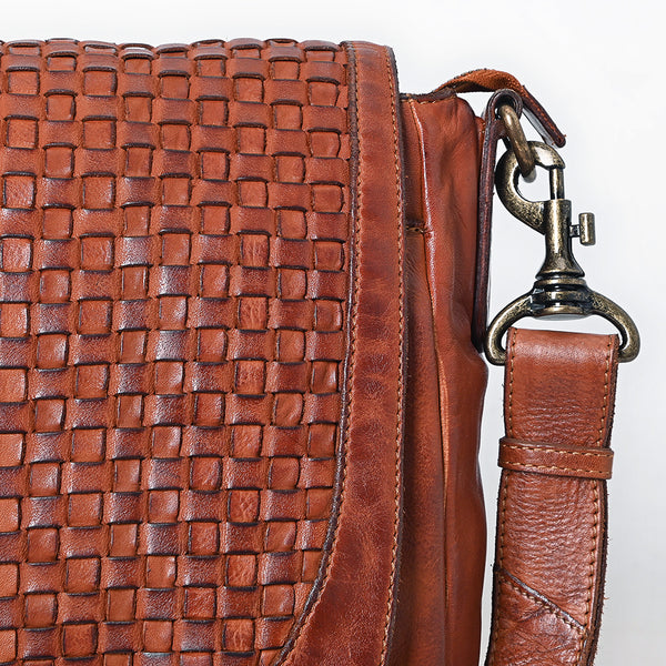 SWC160 Decorative Woven Leather Crossbody