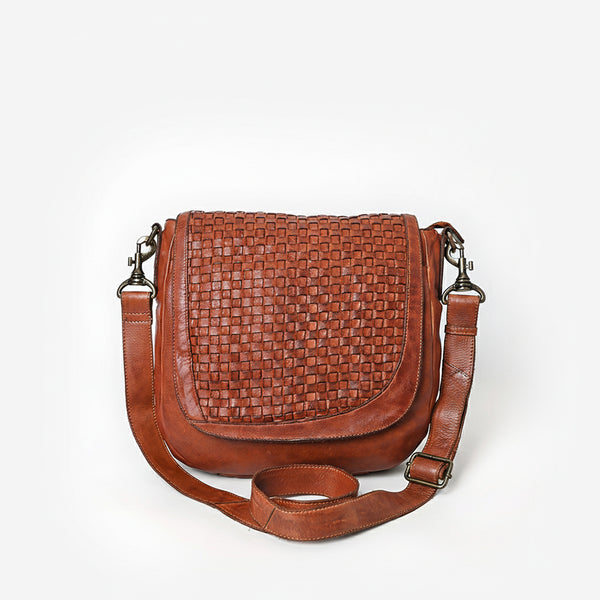 SWC160 Decorative Woven Leather Crossbody
