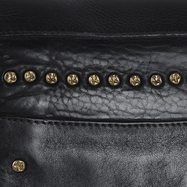 SWC170 Flap-Front Studded Messenger Bag