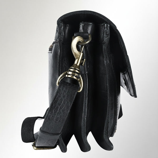 SWC170 Flap-Front Studded Messenger Bag