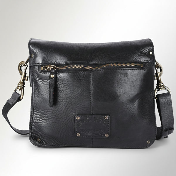 SWC170 Flap-Front Studded Messenger Bag