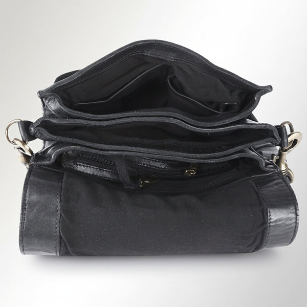 SWC170 Flap-Front Studded Messenger Bag
