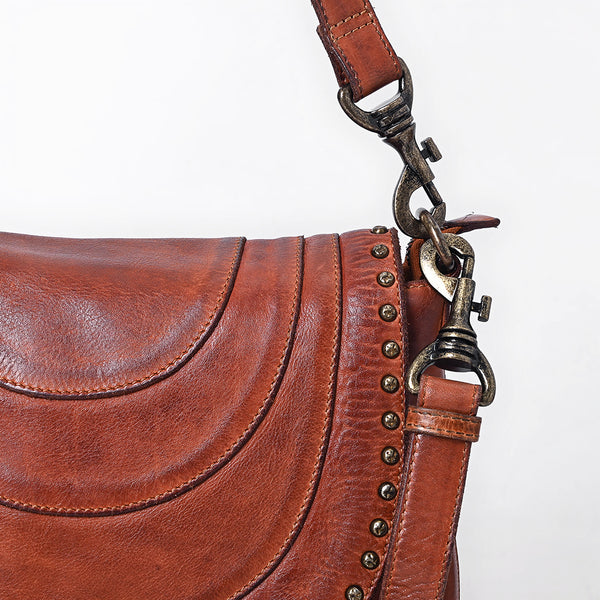 SWC174 Studded Leather Crossbody Bag
